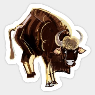 Gaur bull #2 Sticker